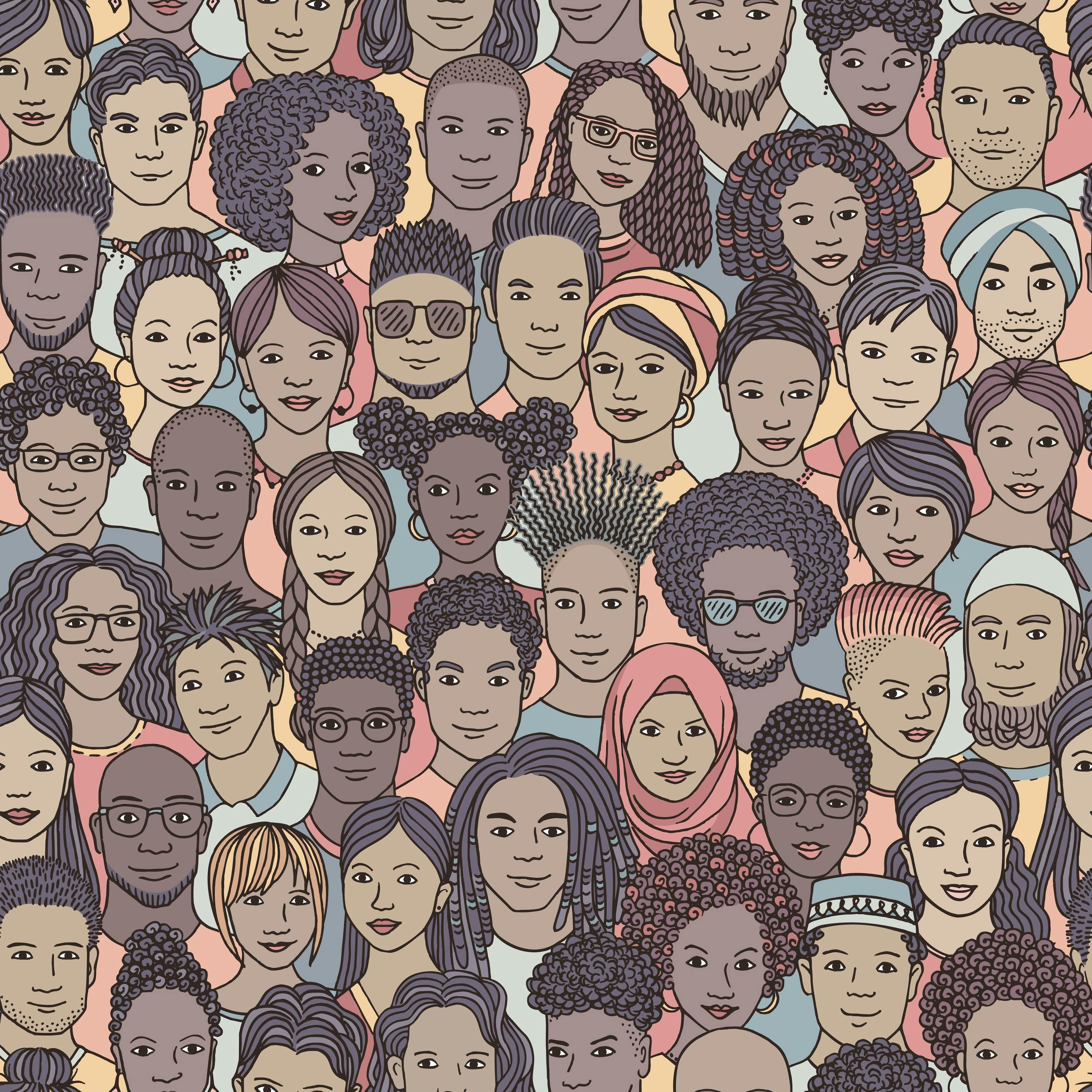 people of color collage