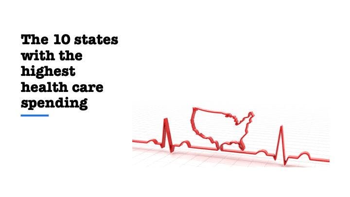 The 10 states with the highest health care spending